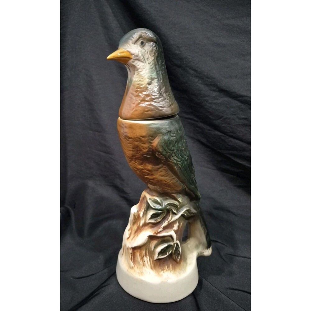 Vintage Jim Beam Whiskey Bottle Bird Decanter North American Robin 1969 EMPTY